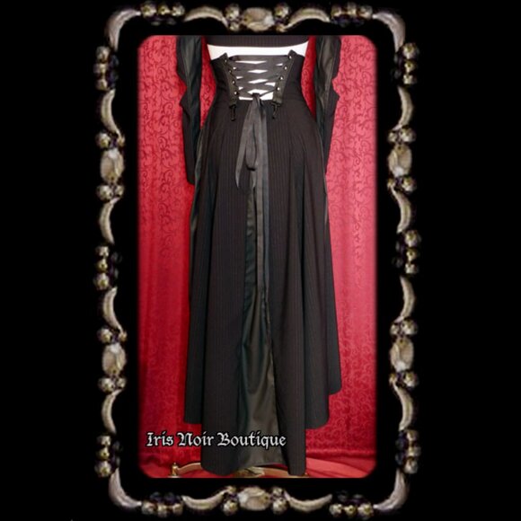 Lip Service Gangsta Pranksta Goth Steampunk High Waist Bustle Corset Skirt S - Picture 5 of 9
